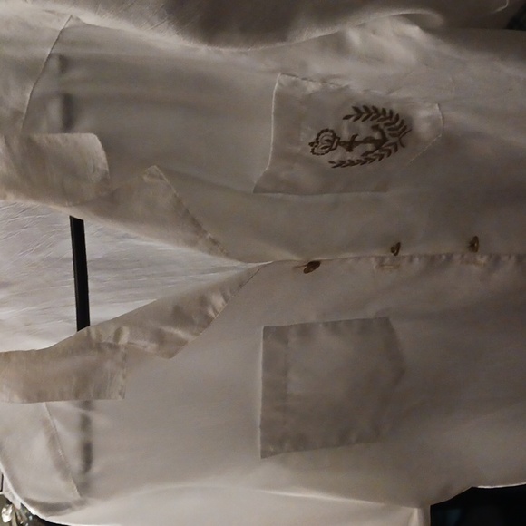 Vintage Joan walters blouse with gold buttons and gold embroidery on left pocket - Picture 5 of 5